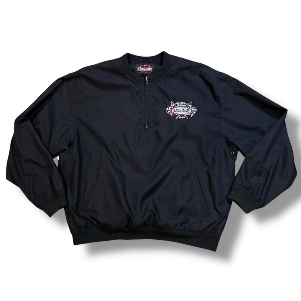 VTG Chicago Motor Speedway 1999 Inaugural Season 1/4 Zip King Louie Sz L READ